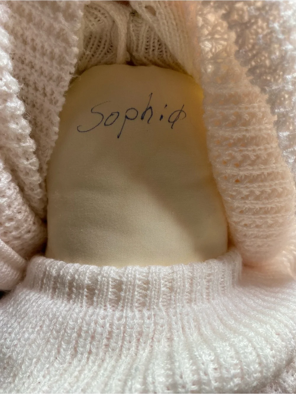 Pink Knit Hat & White Outfit Baby Doll - Classic Plush Baby Doll